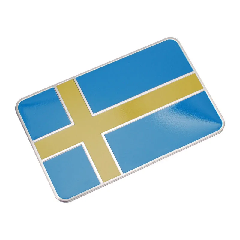 Для Volvo S60 XC90 V40 V70 V50 V60 S40 S80 XC60 XC70 автомобиль синяя звезда задний багажник значок Швеции Национальный флаг Эмблема Наклейка Стикер