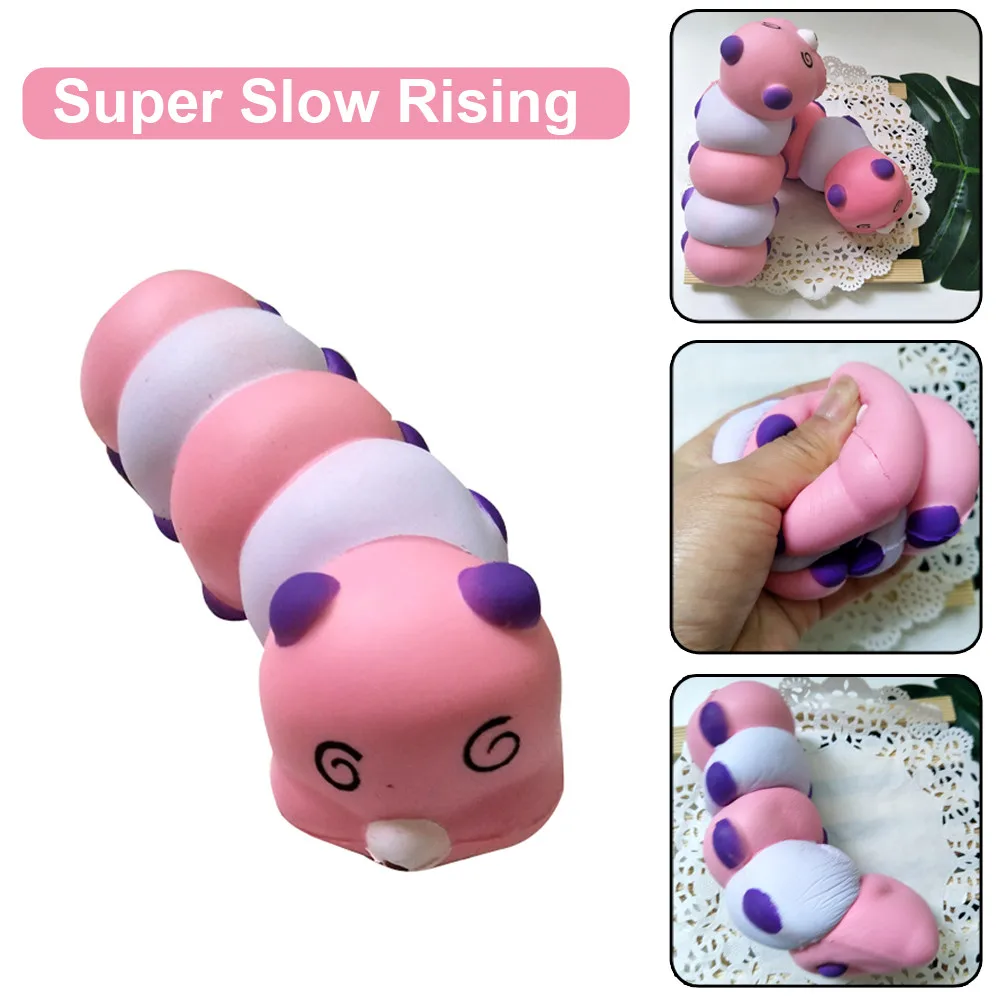 

Squishy CuteSquishies Adorable Caterpil Slow Rising Cream Squeeze Scented Stress Relief Toys Kawaii Squish Stress Reliever#A