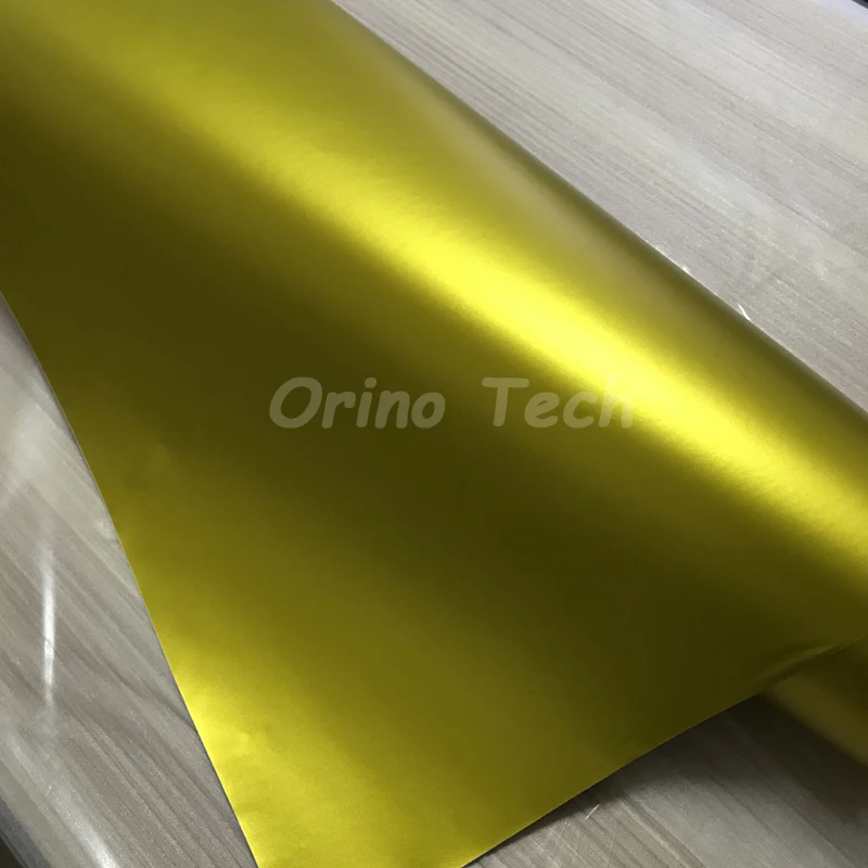 Gold Satin Metallic Vinyl Film Wrap-6