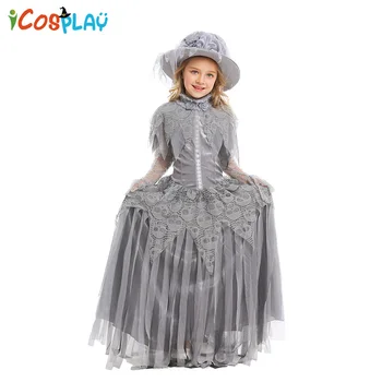 

2019 New Halloween Ghost Princess Cosplay Halloween Bridal Flower Kids Art Photography Photo Service Cosplay Game Uniform