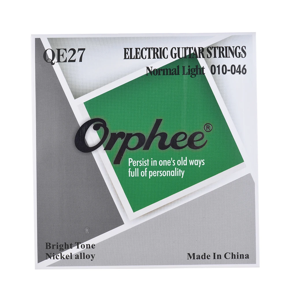 Orphee QE23 электрическая гитарная струна 6 шт./компл.(. 008-.038) шестиугольная стальная ядро никелевого сплава Экстра супер легкое натяжение - Цвет: 010-046