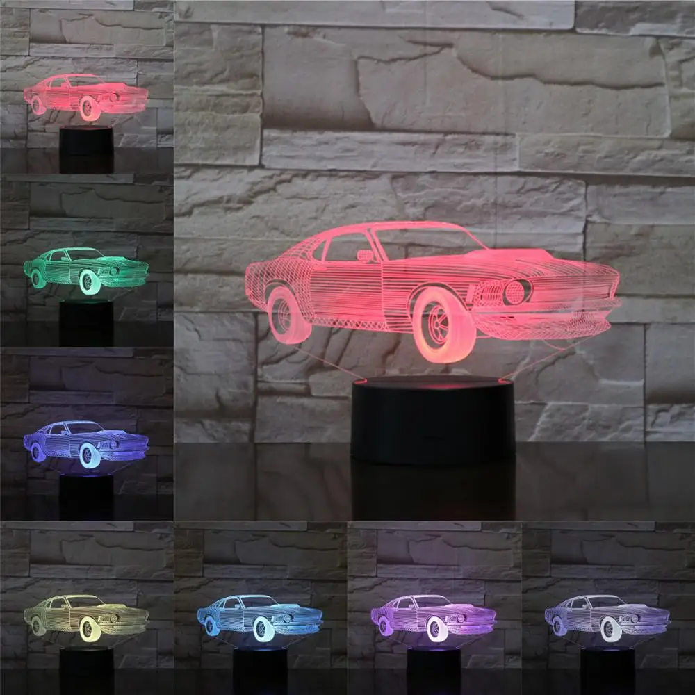 3D светильник светодиодная лампа RGB многоцветный прикроватный декор подарки для