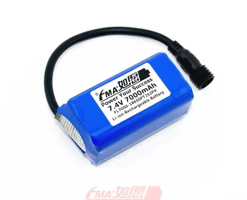 

Li-ion Battery 7.4V 7000mAh By Japan NCR18650GA 3500mAh 2S2P w/PCM for MagicShine Bike Light