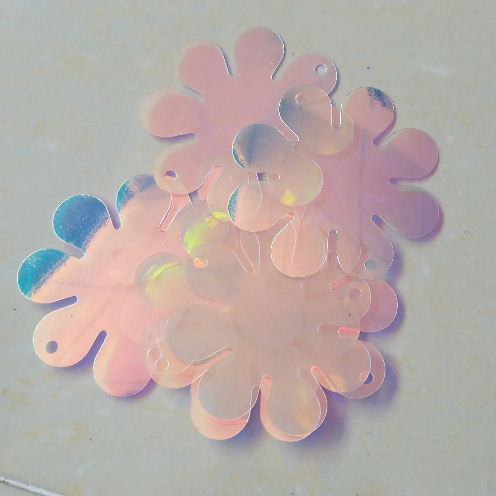 

Wholesale 50mm flower sequins for craft and decoration, Starlight Sea blue