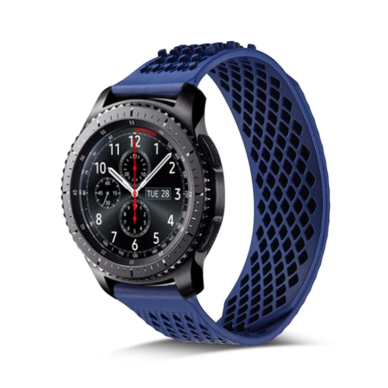 AKGLEADER мягкая резина 22 мм спортивный ремешок для huawei Watch GT ремешок для samsung Galaxy Watch 46 мм gear S3 браслет Amazfit 2