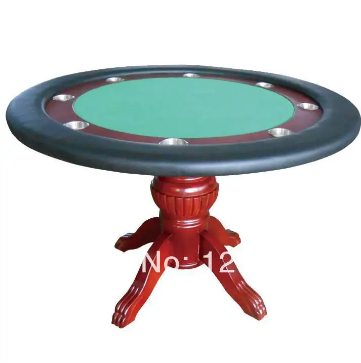 PT 002 Poker table with solid wood leg, deluxe gambling table, Diameter