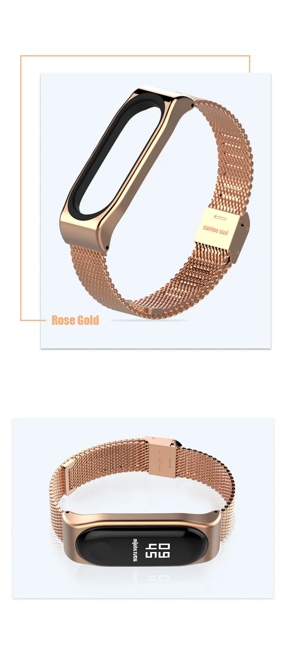 Mi jobs mi Band 4 металлический ремешок на запястье для Xiaomi mi Band 4 Watch Band умный браслет из нержавеющей стали браслет mi band 4 аксессуары