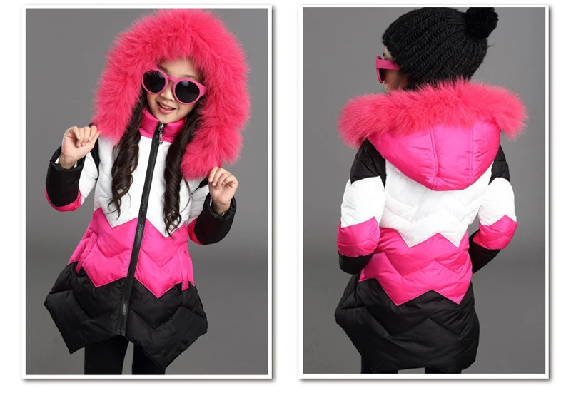 KEAIYOUHUO/новые зимние пальто для девочек, куртка г. Теплые детские пуховики с капюшоном для девочек, одежда детская верхняя одежда с длинными рукавами