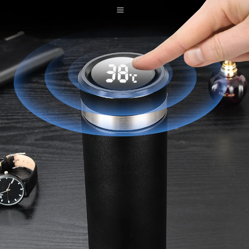 

Intelligent Thermal Insulation Cup 304 Stainless Steel Water Cup Men's Business Insulation Cup Temperature Display