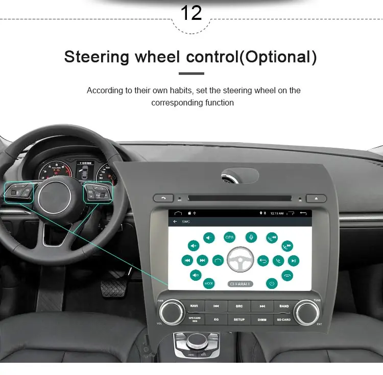Sale JDASTON Android 9.1 Car Multimedia DVD Player For Kia CERATO K3 FORTE 2013-2015 2016 2 Din Car Radio GPS Navigation Stereo WIFI 13