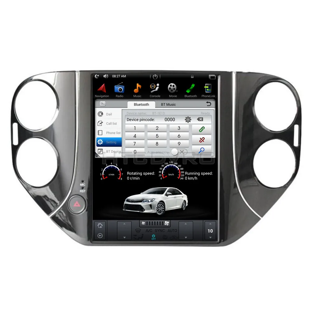 Discount YMODVHT 10.4inch Telsa Style Vertical Screen Quad Core Android 7.1 2GB RAM Car DVD GPS for VW Tiguan 2010-2016 RDS Radio Audio 14