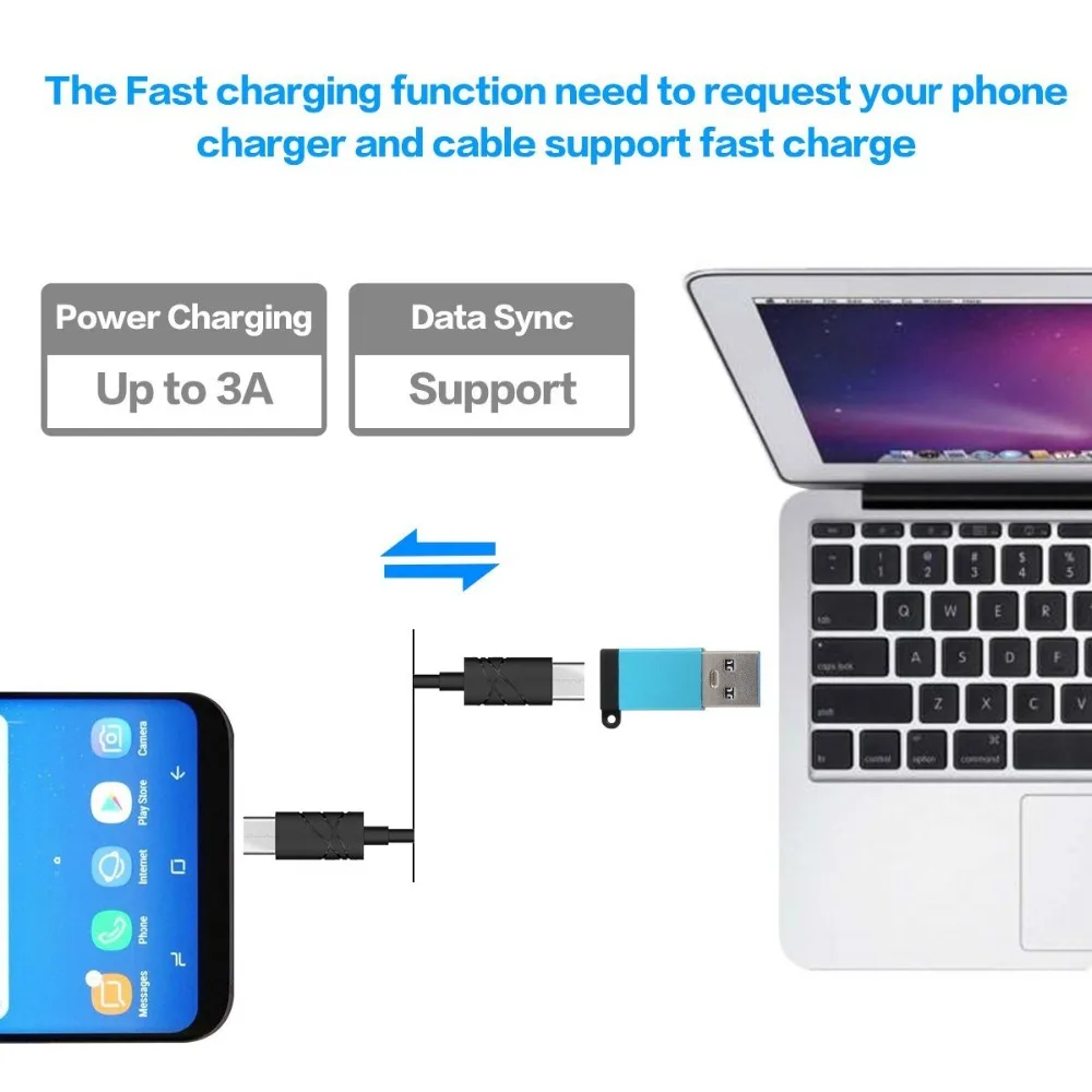 Адаптер типа C Tongdaytech адаптер мама к USB 3 0 папа конвертер данных для кабеля Macbook ПК