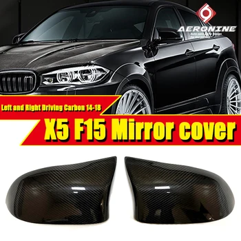 

Replacement F15 Mirror Cover Left and Right Driving Carbon Fiber Black Fit For BMW X series F15 Side Door Mirror Wing 2014-2018
