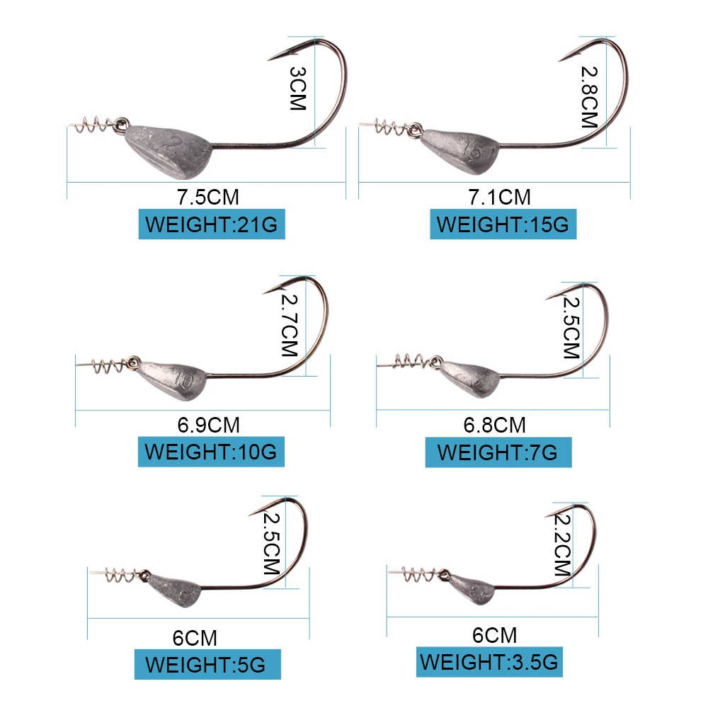 3,5 г, 5 г, 7 г, 10 г, 15 г, 21 г, свинцовые Джиги, рыболовные приманки, джиг-приманка, крючок, рыболовные снасти, джигеды, рыболовные крючки со спиральным винтом