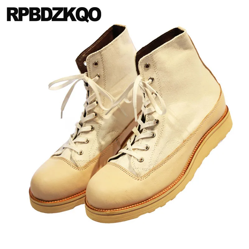 Yellow Lona De Otoño Corto Cuña Europea Grano Hombres Botas 2018 Tobillo Italiano Pista Completo Cuero Zapatos Encaje wfXaWd1qq