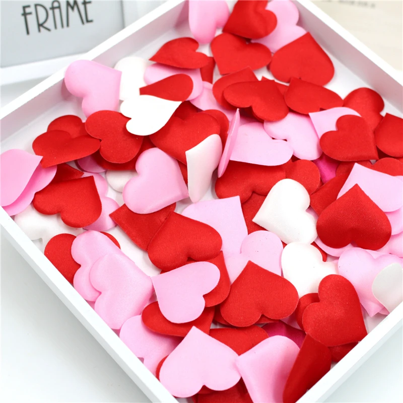 100 Pcs 2cm 3cm Sponge Heart Shaped Confetti Baby Shower Throwing Petals for Wedding Lover's Gift Home Decor Decoration 62058