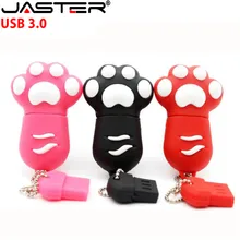 JASTER флеш-накопитель USB 3,0 мультипликационный Кот лапа Флешка Супер-скорость 64 ГБ 32 ГБ 16 ГБ usb-носитель Флешка в подарок