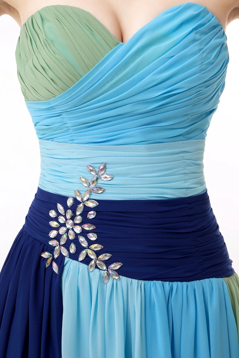 Colorful Rainbow Evening Dresses Long 2018 A Line Sweetheart Crystals Chiffon Formal Evening Gown Plus Size Backless Prom Dress Colorful Rainbow Evening Dresses Long 2018 A Line Sweetheart Crystals Chiffon Formal Evening Gown Plus Size Backless Prom Dress