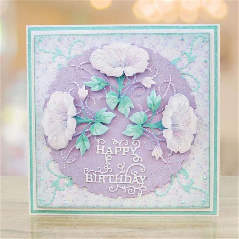 

Naifumodo Morning Glory Flower Metal Cutting Dies for Scrapbooking New 2019 Craft Die Cuts Card Making Embossing DIY