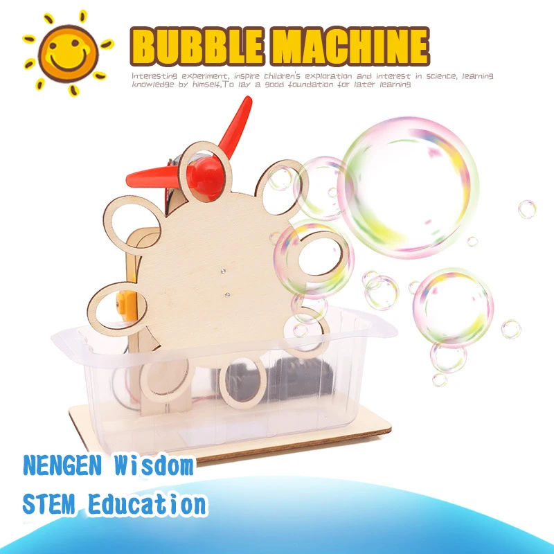 

STEM Kids Toy School Science Toy DIY Bubble Machine Children Educational Science Toys Kit Learning Education Toys for Children
