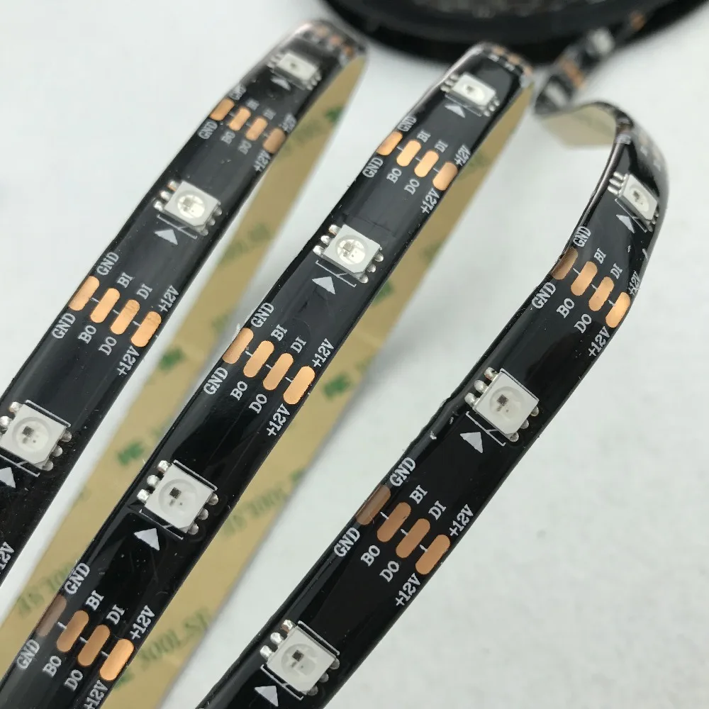 30 светодиодов/м 5 м WS2815 DC12V Адресуемая полноцветная RGB 5050 Светодиодная лента