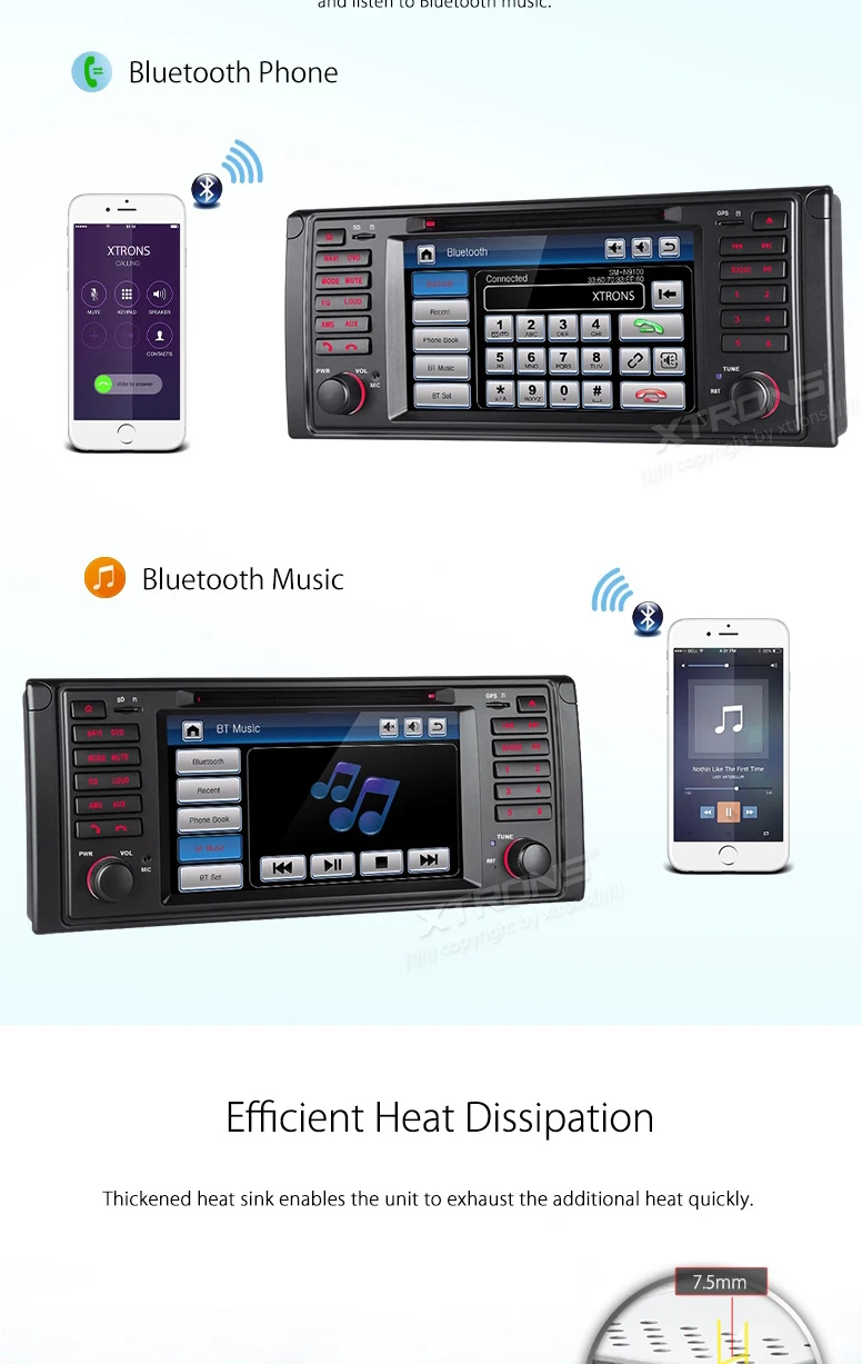 Discount 7" Special Car DVD for BMW E39 M5 1999-2003 & BMW E39 1995-2003 & BMW 7 Series E38 1994-2001 with Android Mirror Link Support 9