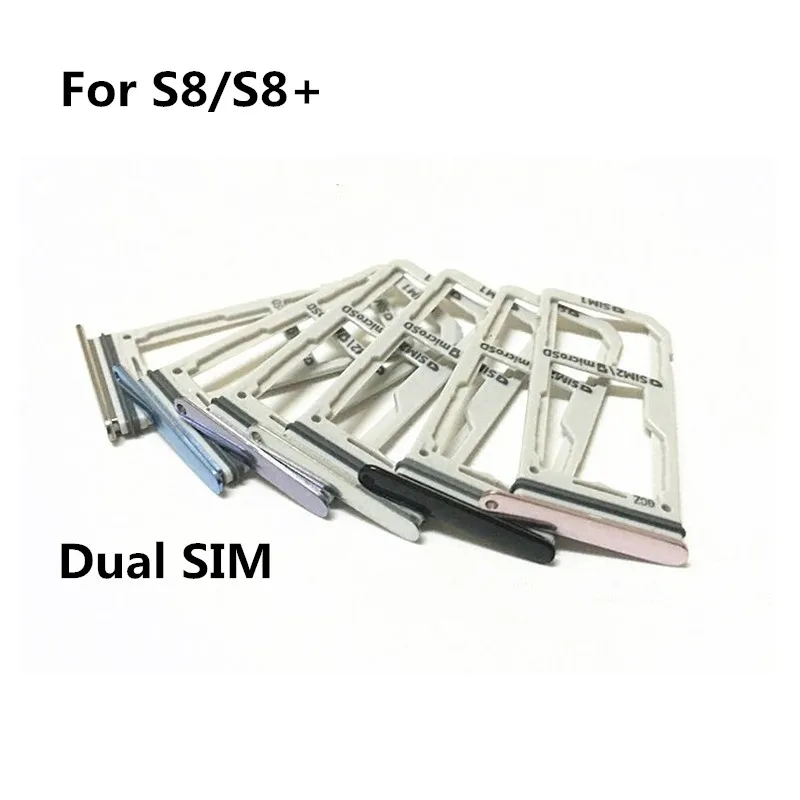 

1PCS Dual SIM Card Holder Adapter +Micro SD Card Holder Slot Tray For Samsung Galaxy S8 G950/S8 Plus G955