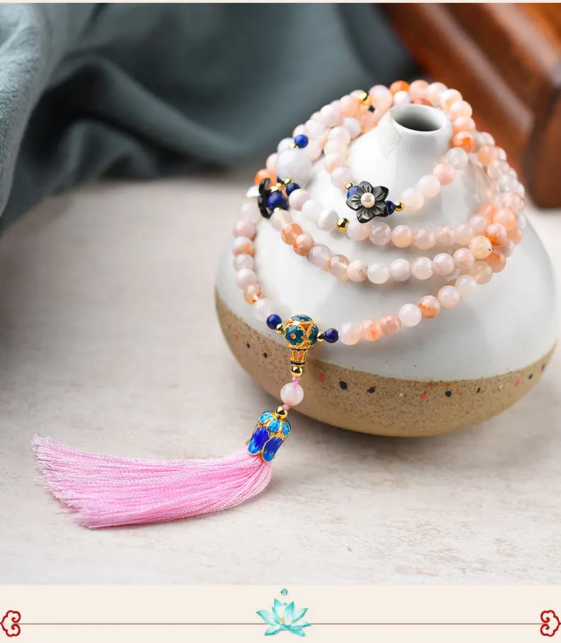 BOEYCJR 108 натуральный камень бусины браслеты и браслеты ювелирные изделия ручной работы этнические Будды энергетические бусины Йога браслет для женщин