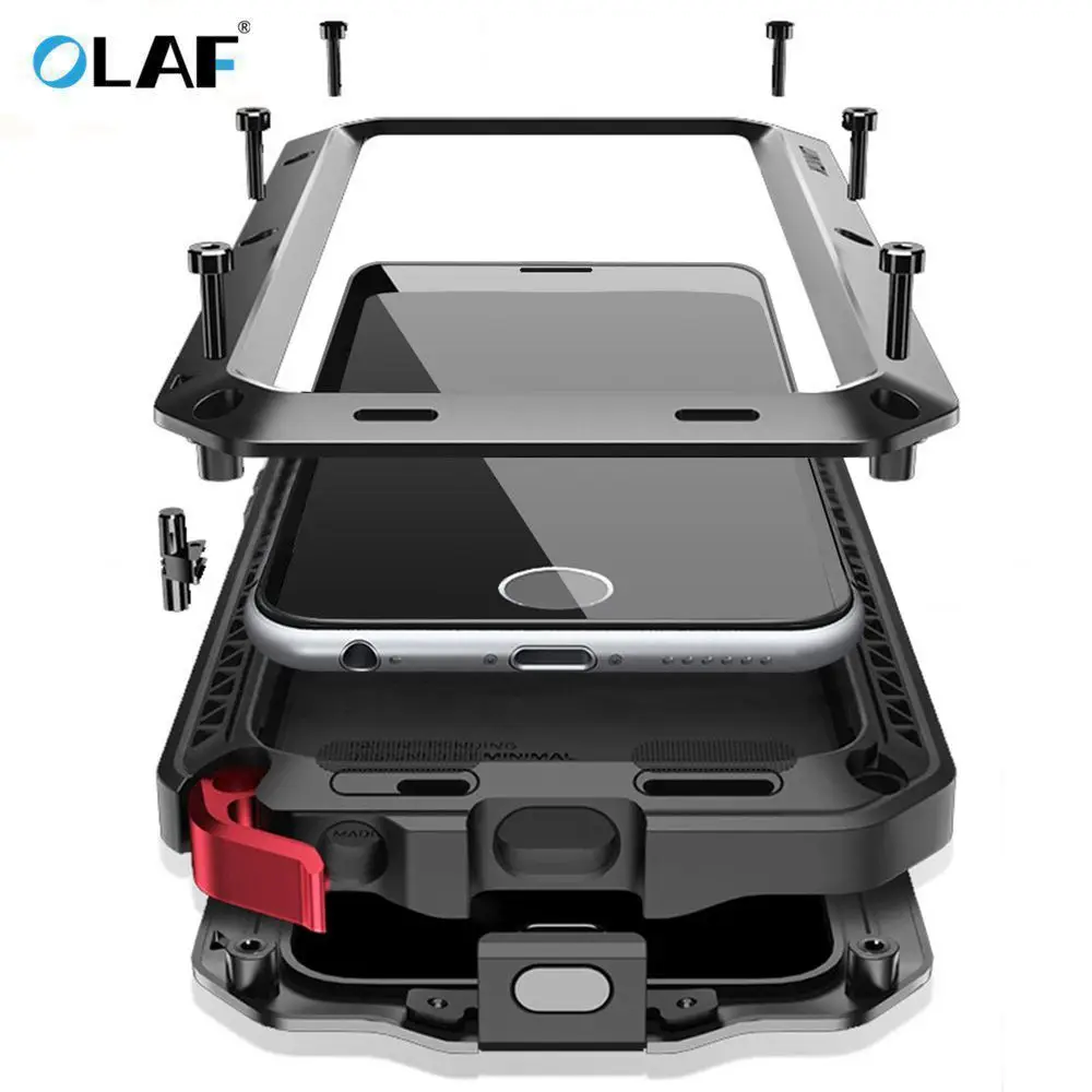 OLAF Heavy Duty Protection Case for Samsung Galaxy S8 S9 S9 Plus S6 S7 Note 8 4 5 S6 Edge S4 S5 Shockproof Doom Armor Metal Case