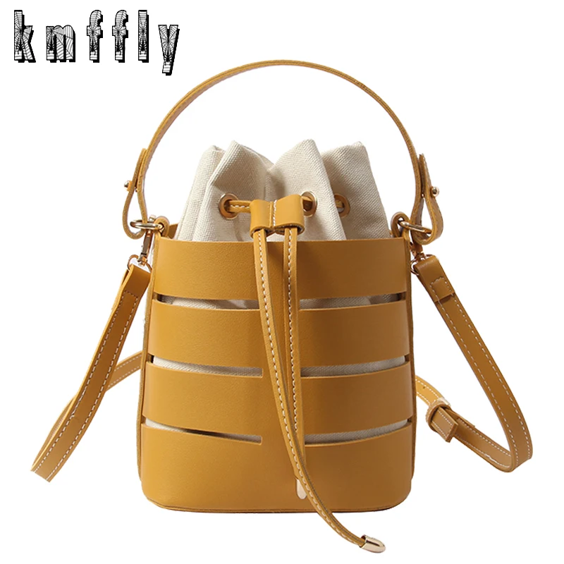 Preise 2019 sommer neue runde frauen handtasche hohl PU material kleine tasche der dame Tragbare eimer tasche casual dame schulter Messenger tasche
