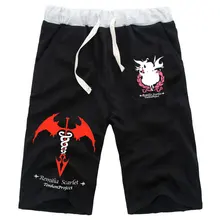 Аниме Touhou проект тренажерный зал Прямые шорты хлопок повседневное пляжное короткое брюки эластичные Wast спортивные брюки с карманами брюки на шнурке