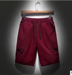 От производителя прямые продажи подростковые Короткие штаны Новые летние чистого цвета мужские Тонкий шорты мужские повседневные штаны