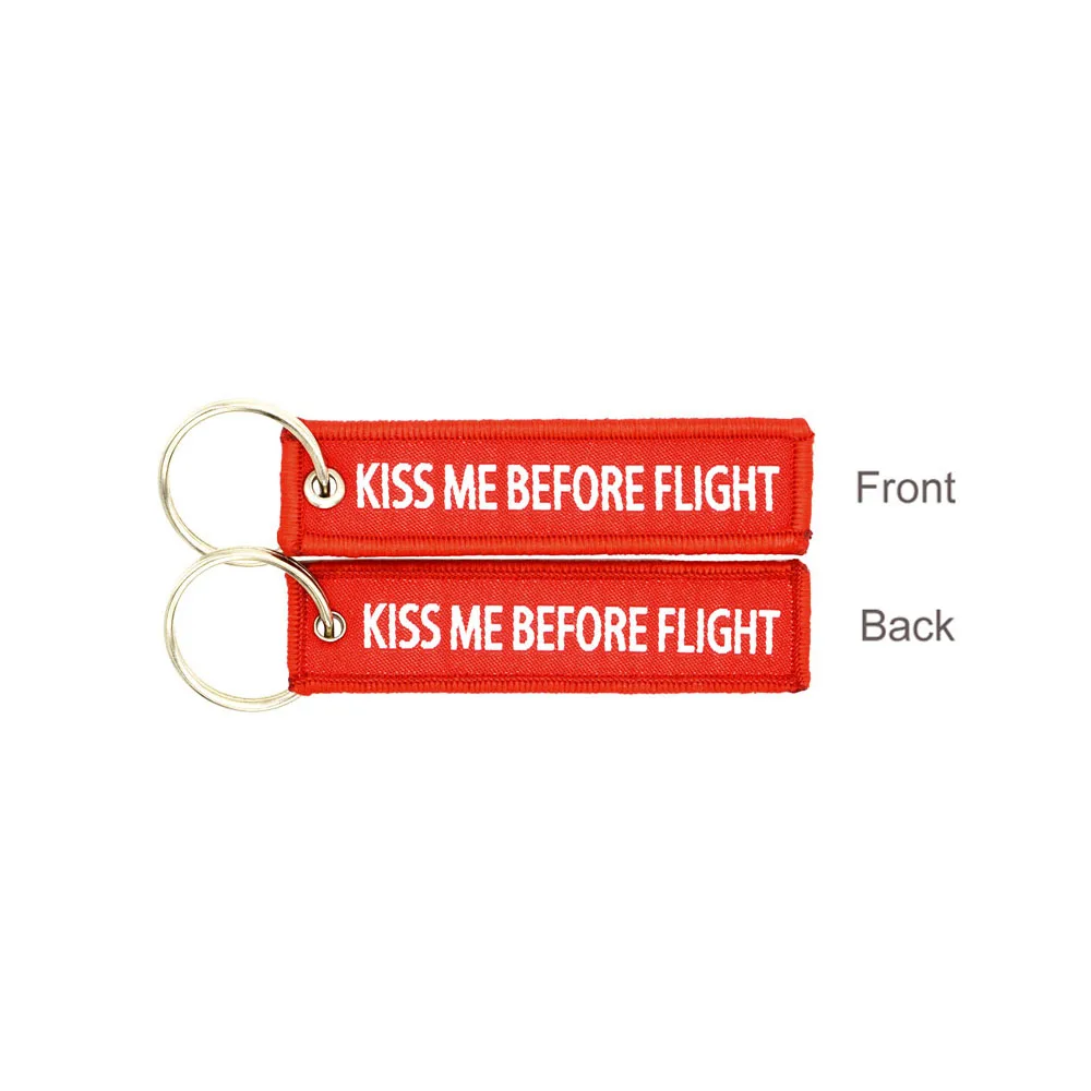 Брелки для ключей с надписью KISS ME BEFORE FLIGHT двухслойная плетеная цепочка