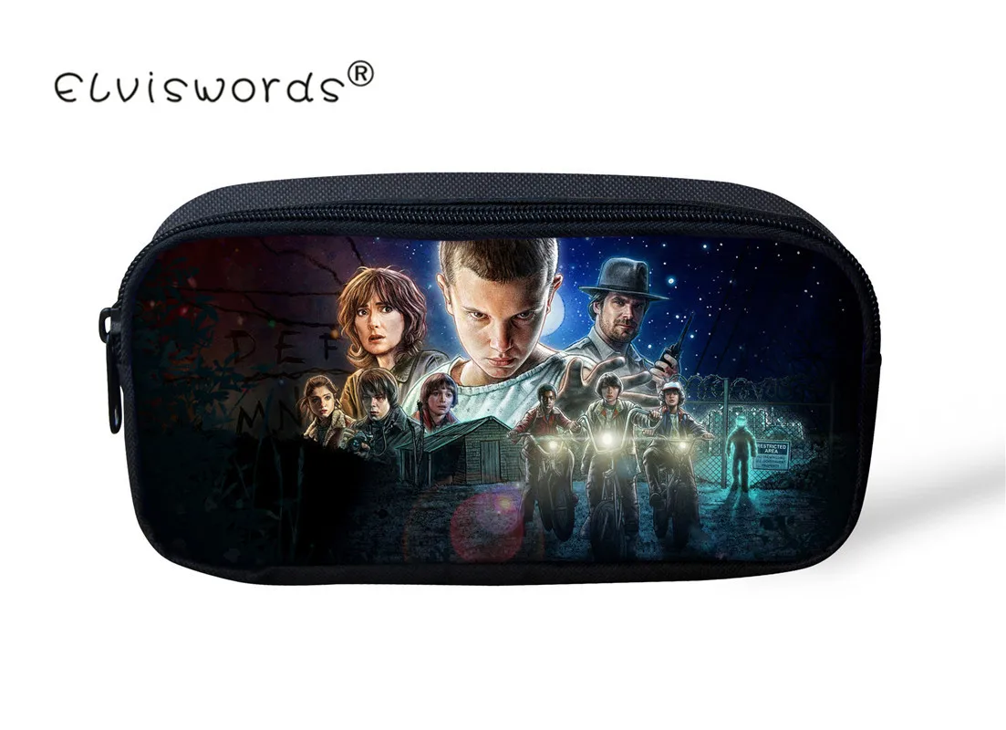 

ELVISWORDS Boy Stranger Things Printing Children Large Capacity Pencilcase &Backpack Storage Organizer Handbag Astuccio Scuola