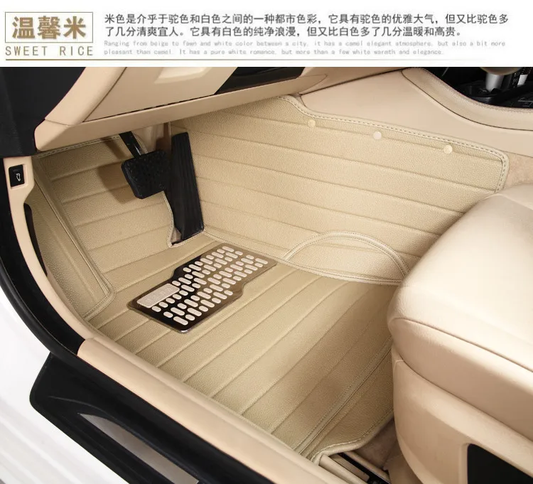 

5seats waterproof XPE material non slip five seats full surrounded car floor mats for 7 Series