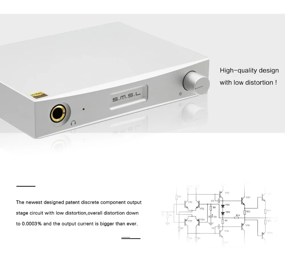 Новое поступление SMSL SAP-12 класс A/B усилитель для наушников RCA вход/выход 6,35 мм высококачественный дизайн с низким разъемом усилителя