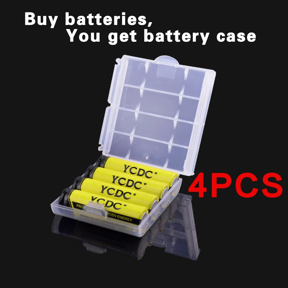 YCDC 4 шт. 1,2 V AA AAA 1000 1350 2000 3000mAH Новая емкость ni-mh перезаряжаемая батарея для фонарика, фонарь, фонарь