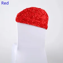 Красный цвет свадебный стул створки Вышивка с розами розы лайкра стул декоративные чехлы для стульев капюшон крышка подходит для всех стульев