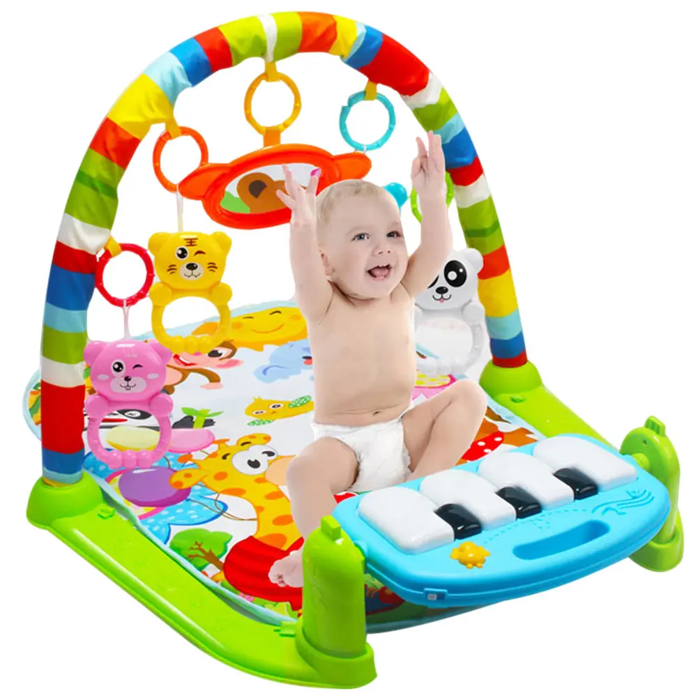 

Kids Children Fitness Rack Baby Toys Piano Music Blanket Play Plastic Intellectual Development YH-17