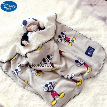 

Disney Cartoon Mickey Mouse baby blanket Thicken Soft Fleece kids Cloud Blanket Children Boy Girl Throw Blanket Gift 70x100cm