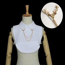 Цепные рога, южнокорейские Женские аксессуары для рубашки, красивый Поддельный Воротник