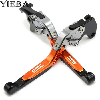 

For KTM 690Duke 690SMC/R 2014-2017 2015 2016 Accessories Motorcycle Folding Extendable Adjustable Brakes Clutch Levers LOGO SMC