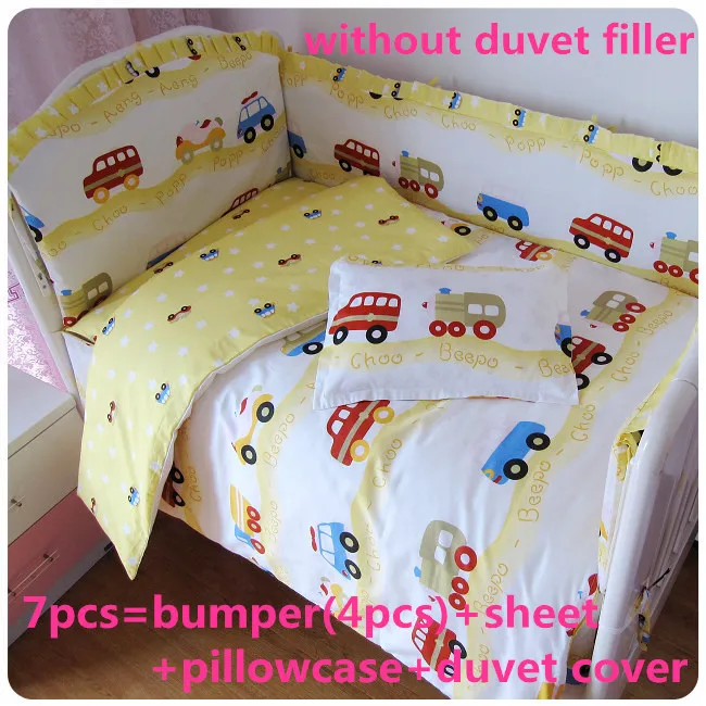 

Promotion! 6/7PCS Baby bedding set 100% cotton bed duvet bed sheet baby blanket ,120*60/120*70cm
