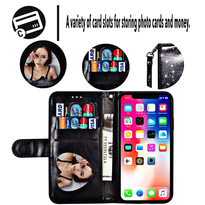 Sang Trọng Bling Kim Tuyến Dành Cho Huawei Y7 Y6 P Smart Plus Giao Phối 20 10 P30 P20 Pro Lite Da Dây Kéo ví Flip Cover huawei waterproof phone case