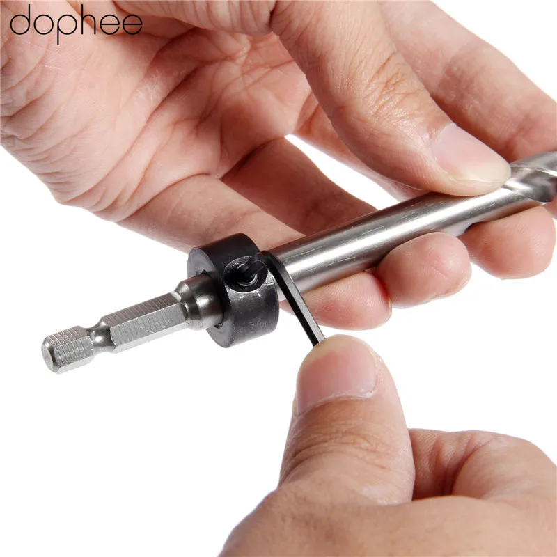 Dophee 9 5 мм твист ступенчатое сверло + глубина стопорный воротник шестигранный