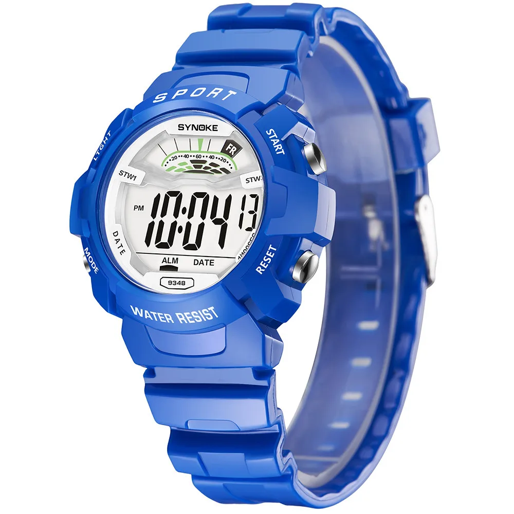 100% Бренд новый высокое качество детские часы для девочек и мальчиков студенческие водонепроницаемые спортивные часы светодиодный