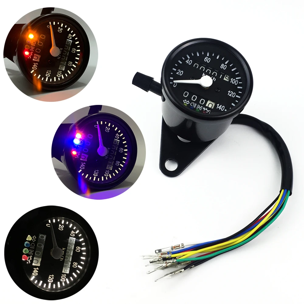 

Motocycle Speedometer Odometer Gauge Scooter Backlit Dual Speed meter Universal Moto Backlight Night Readable Speed Instrument