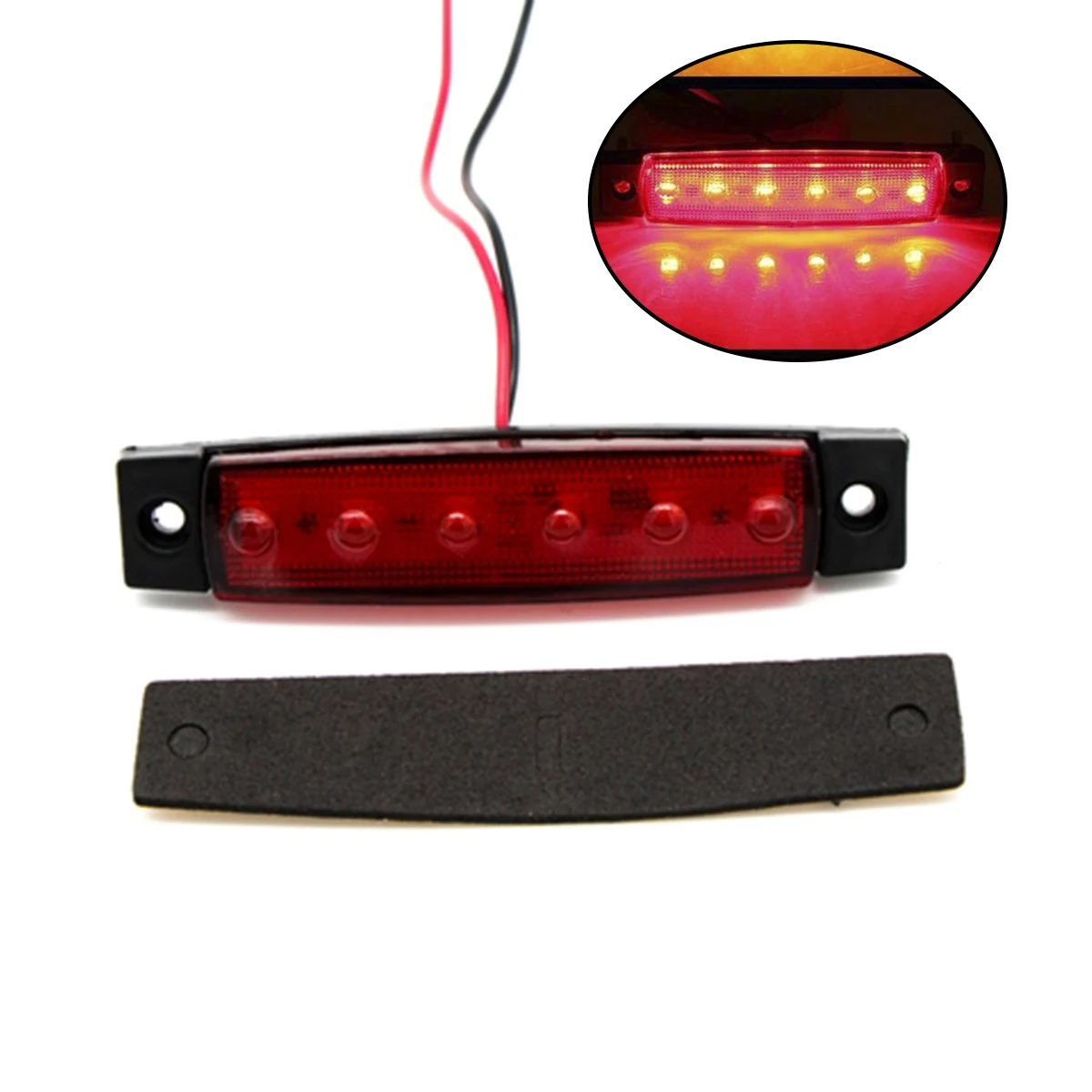 

1Pcs 6 LED 12V trailer Left Turn Trunk Tail Light Replacement Led Trailer Signal Light Brake Lamp Light LED Flasher A20