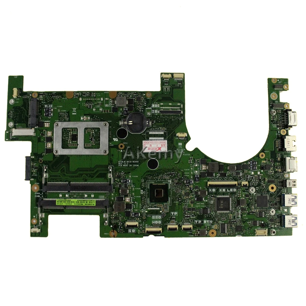 AK G750JX материнская плата для ноутбука For Asus G750JW G750J G750 тест оригинальная 3D I7