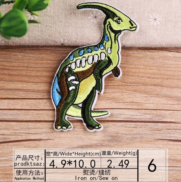 Новое прибытие 10 шт. дикий Животные Dino. Вышитые патчи утюг на джинсы Пальто футболка сумка Чистка hat мотив аппликация аксессуар diy - Цвет: 10 pcs of style 6